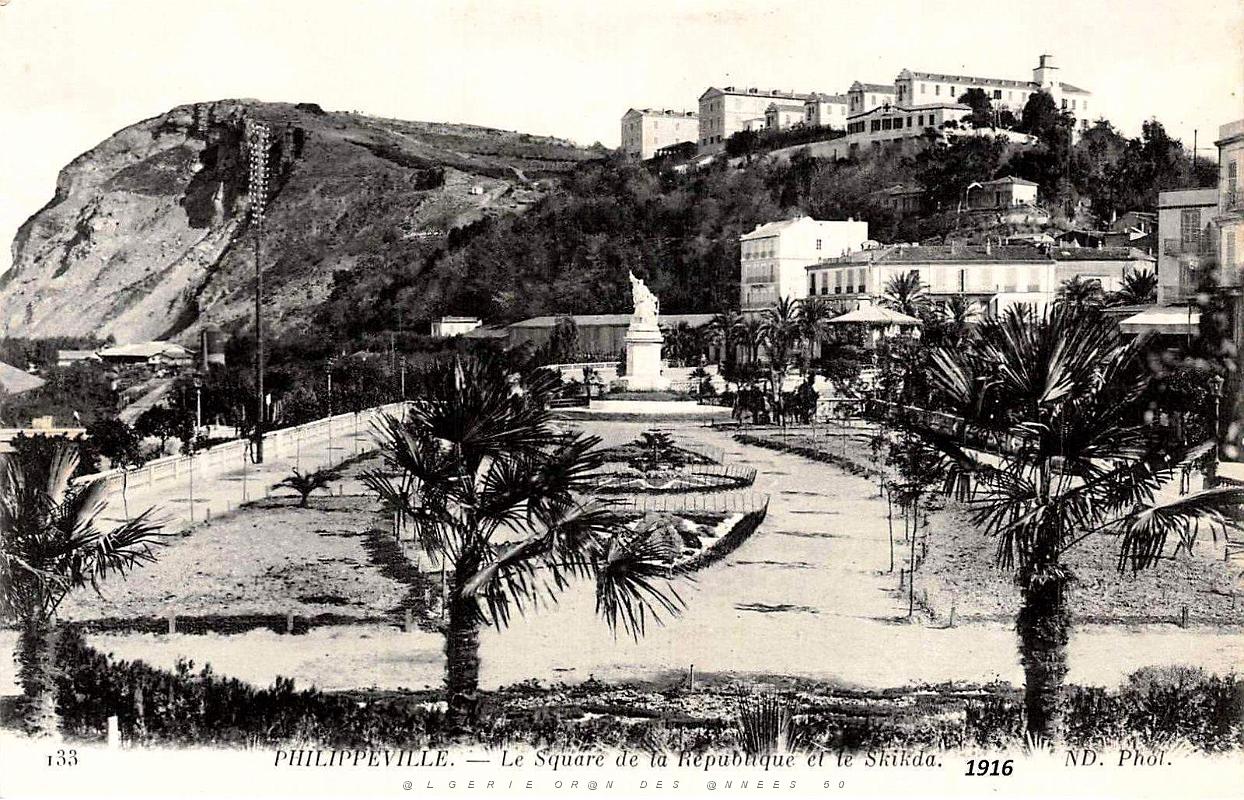 Philippeville - Square de la Republique et Skidda - 1916.jpg